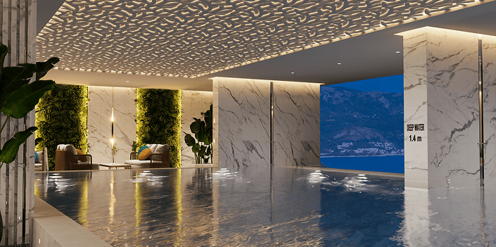 Tiện ích hồ bơi vô cực chung cư Oriva Bay Quy Nhơn
