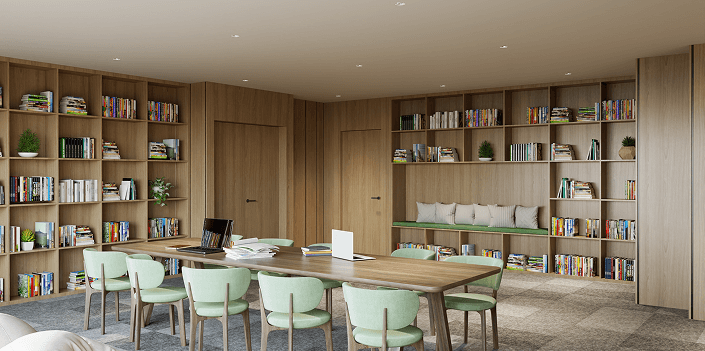 Tiện ích phòng đọc sách chung cư Oriva Bay Quy Nhơn