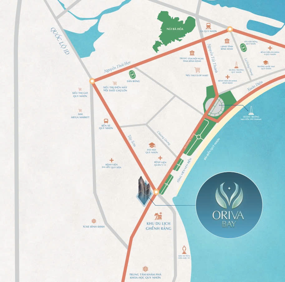 Vị trí dự án Oriva Bay Quy Nhơn